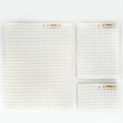 Luxury Japanese Cotton Waffle Bath Towel | Plush, Absorbent, and Quick Dry (Coral Orange, Hand Towel, 32" x 16")