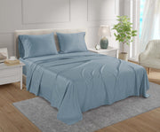 100% Egyptian Cotton Sheets King Size Sheets Set with Fully Elasticated Fitted Sheet & Pillowcase sets, 800 TC Hotel Collection Deep Pocket King Sheet Set, No Pill Soft Breathable Luxury White Bedding