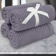 VOOVA & MOVAS Bathroom Hand Towels Set of 4, Large 18"x28" - 100% Cotton | Quick Dry | Light Weight | Thick | Soft | Absorption, Luxury Hand Towels for Showering, Hot Pink Bathroom Decor