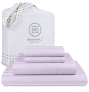 Threadmill 5-Star Hotel 500 Thread Count Best Bed Sheets, 100% Cotton Sheets Set for Queen Bed, Smoother Than Egyptian Cotton Claims, 4 Pc Set with Deep Pockets (Dark Grey)