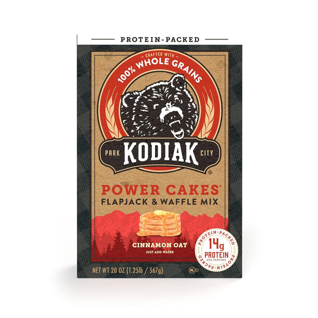 Kodiak Power Cakes, Pancake & Waffle Mix, Cinnamon Oat, High Protein,100% Whole Grains (Pack of 1)