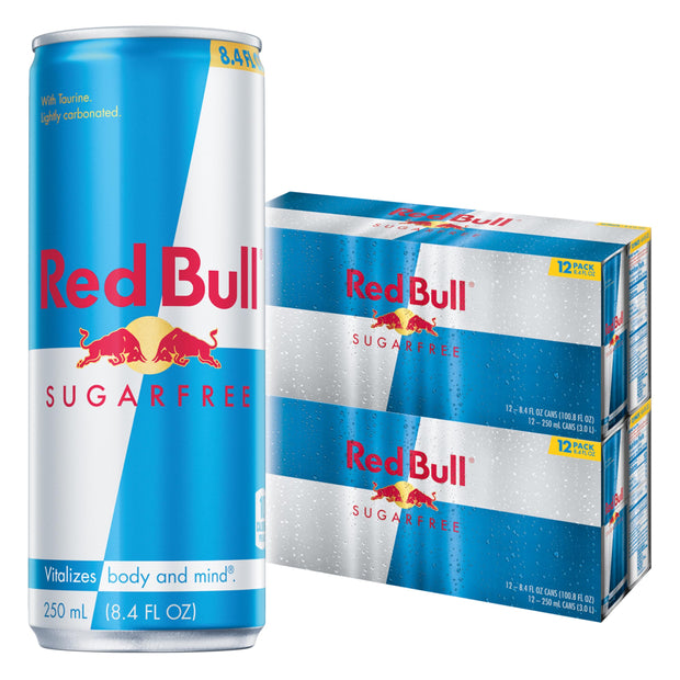 Red Bull Sugar Free Energy Drink with 151mg Caffeine plus Taurine & B Vitamins, 16 Fl Oz, Pack of 12 Cans