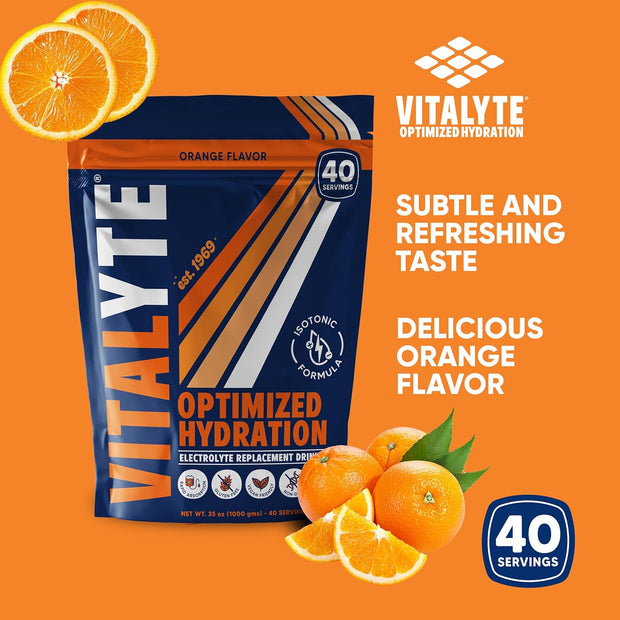 Vitalyte Electrolyte Powder Drink Mix, Isotonic Electrolyte Hydration Mix, Gluten Free Post Workout Powder Mix, Pack of 1, 35 oz., Cranberry Frost Flavor
