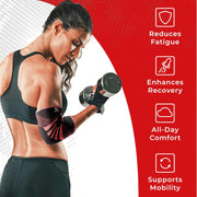 Nordic Lifting Elbow Compression Sleeves (1 Pair) – Support for Pain Relief, Tendonitis, Golfer’s & Tennis Elbow Recovery