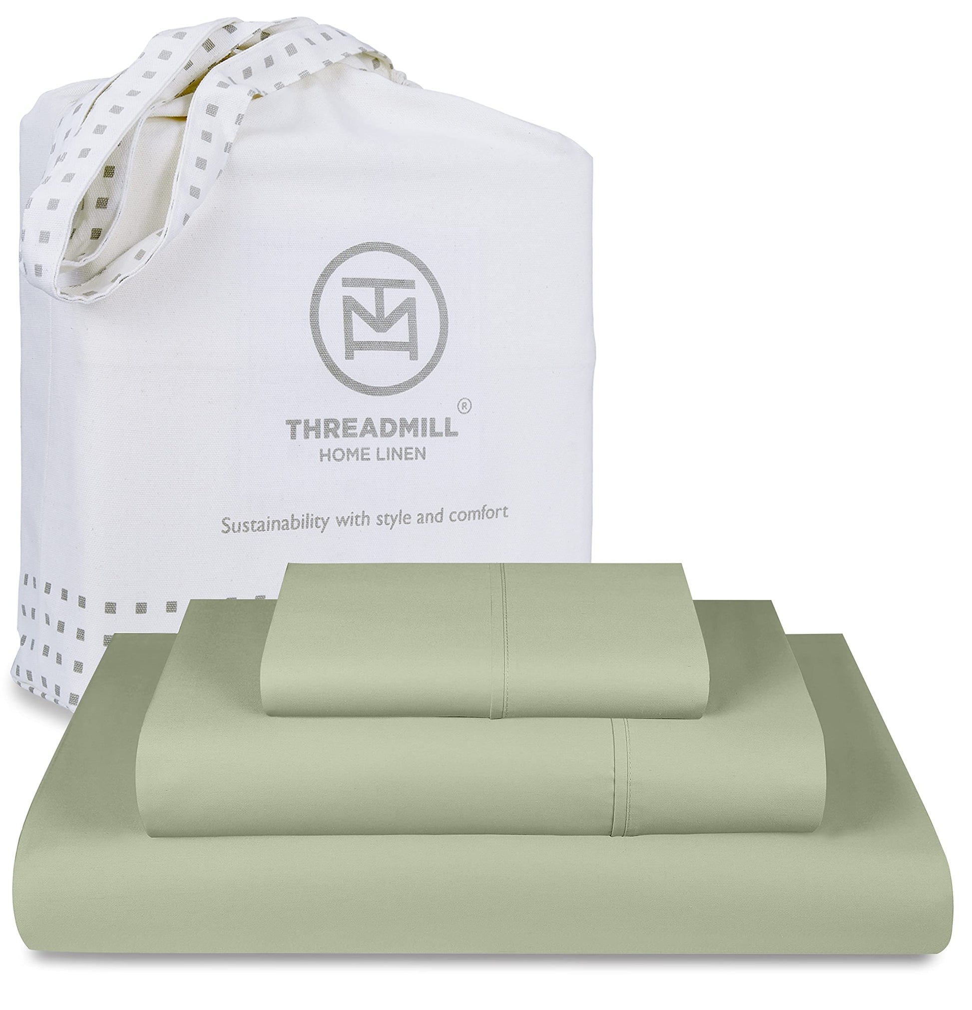 Threadmill Luxury 100% Cotton King Size Sheets Set- 800 Thread Count Jacquard Celine Hotel White, Better Than Egyptian Cotton,4 Pc Striped Bed Set, Damask Bed Sheets with 16" Deep Pocket