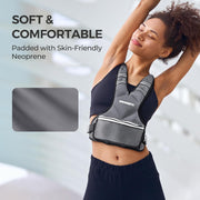 PACEARTH Adjustable Weight Vest 4-10lbs / 11-20lbs / 20-32lbs X-Shape Weighted Vest for Women and Men, Home Workout Ironsand Vest with Zipper Pouch and 6 Weight Packs, Available in Pink, Gray, Black