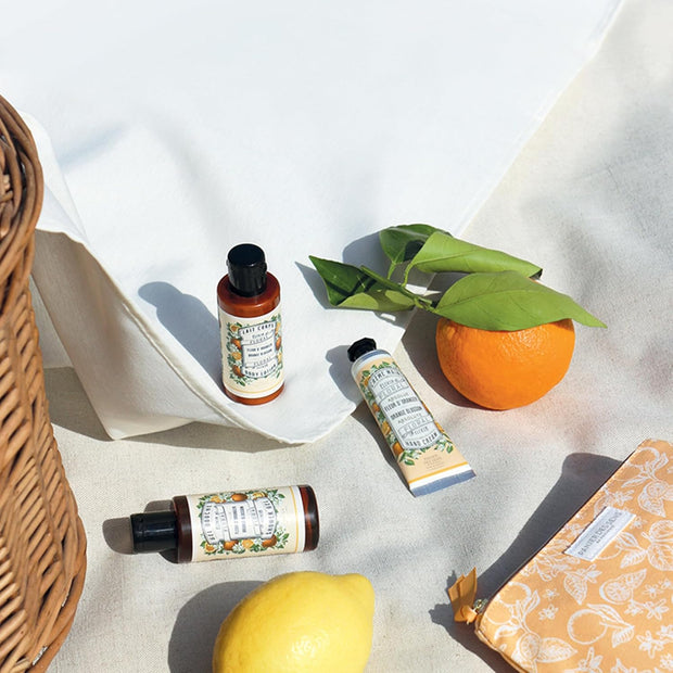 Panier des Sens – Orange Blossom Set for Women – Body Lotion + Shower Gel + Hand Cream - Birthday Gift for Her - Body Care Kit with 96% Natural Ingredients – Self Care Gifts for women