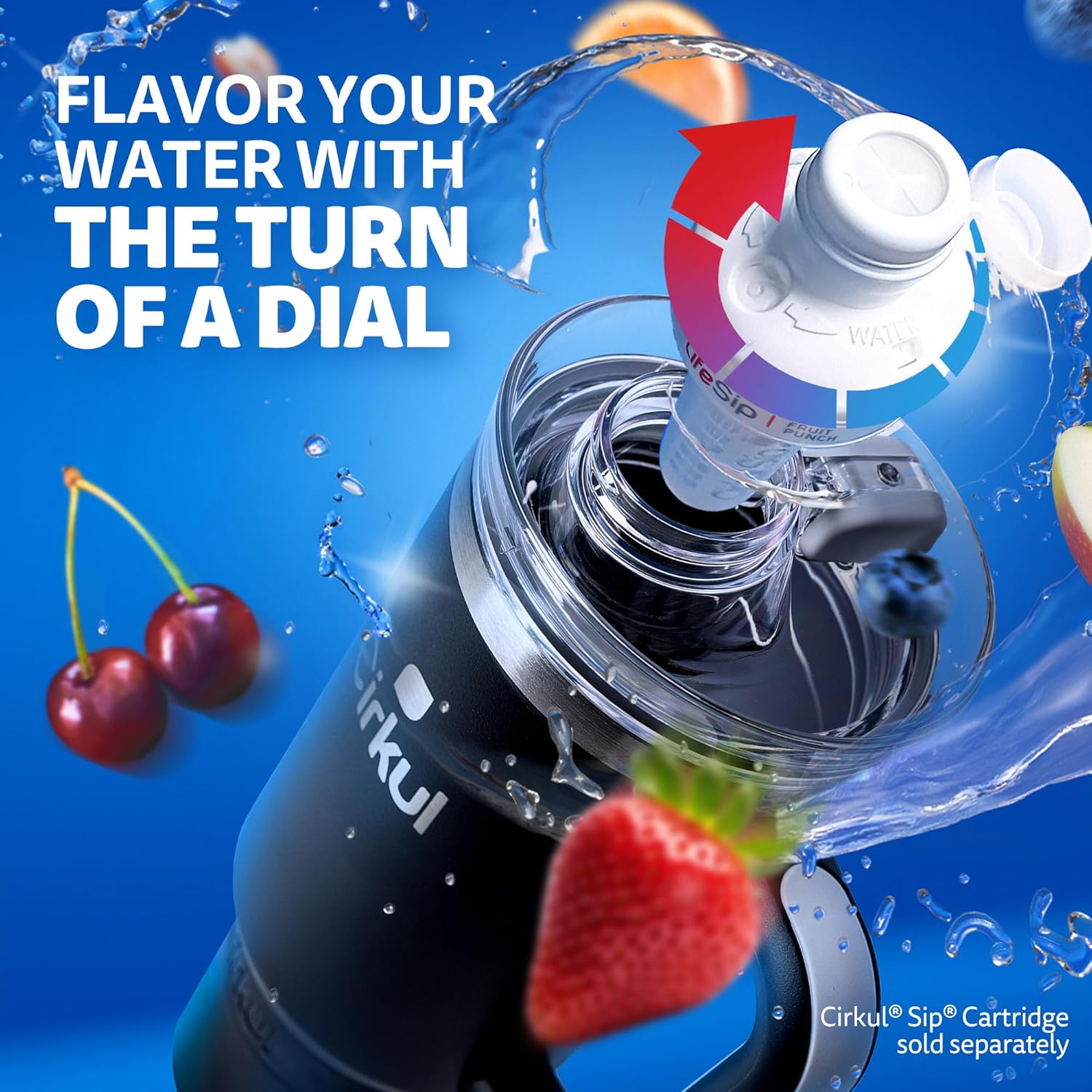 Cirkul 40oz. Carbon Stainless Steel Tumbler with Handle, All-Day StrawSip™, Double-Wall Insulated