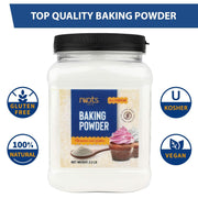 Roots Circle Baking Powder | Gluten-Free All-Purpose Leavening Agent For Cooking and Baked Goods, Desserts, Breads, & Cake | Vegan & Kosher-Safe | 2lb [35oz] Airtight Bulk Container