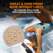 PreCut Kinesiology Tape for Knees, 12PCS Upgraded Waterproof KTQUICK Knee Tape for Knee Pain Relief Pre Cut, Original Cotton Athletic Knee Tape, Waterproof&Hypoallergenic Latex-Free for Sports (Black)