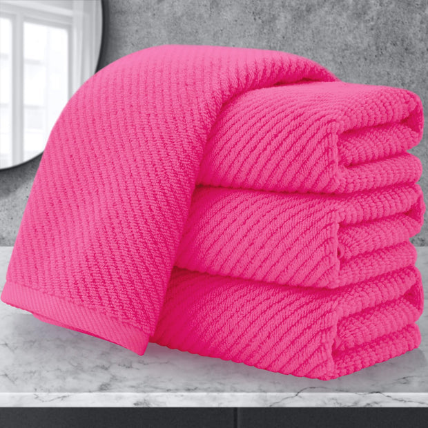 VOOVA & MOVAS Burgundy Towel Set - 100% Cotton | Lightweight | Soft | Quick Dry, 6 Piece Towel Set,2 Large Bath 30"x56", 2 Hand 18"x28", 2 Washcloths 13"x13", Towels Gift Set, Red Towels