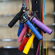 WOD Nation Attack Speed Jump Rope : Adjustable Jumping Ropes : Unique Two Cable Skipping Workout System : One Thick and One Light 11 Foot Cable : Perfect for Double Unders : Men and Women