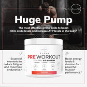 Ultra Clean Stim Free Pump Pre Workout + Nitric Oxide Booster (Fruit Punch) Beetroot, 7G Arginine Citrulline Malate, Betaine, Beta A, ACV+ - Sugar/Caffeine Free Natural Non Stim Preworkout Men & Women
