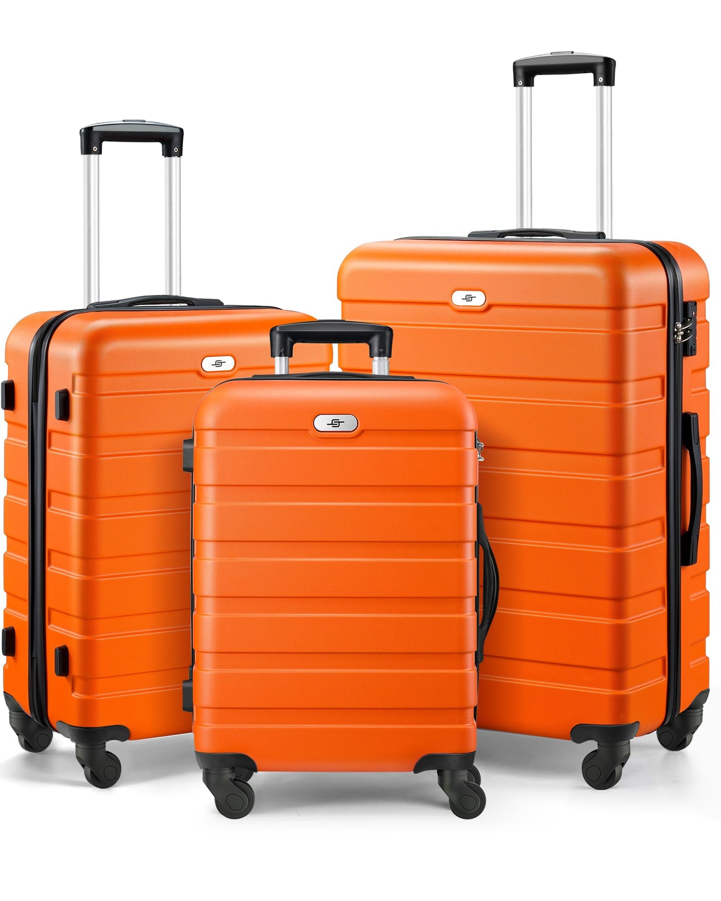 Suitour Luggage 3 Piece Sets Hard Shell Luggage Set with Spinner Wheels, TSA Lock, 20 24 28 inch Travel Suitcase Sets, Bright Blue