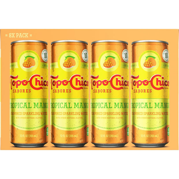 Topo Chico Sabores Tropical Mango 12oz 8pk