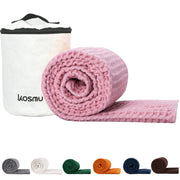 Luxury Japanese Cotton Waffle Bath Towel | Plush, Absorbent, and Quick Dry (Coral Orange, Hand Towel, 32" x 16")