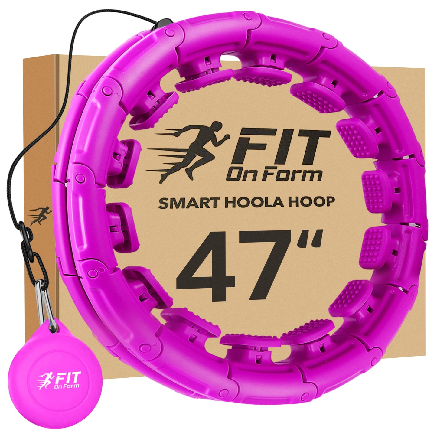 Infinity Weighted Hula Fitness Hoop for Adults Weight Loss, Smart Exercise Hola Circle Hoop for Women Abs Workout