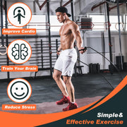 Lewtemi 2 Pcs Flow Exercise Rope for Fitness Flow Double Braid Workout Rope with Cloth Bags Adjustable Length Jump for Working out Men Women Gym Training Indoor Outdoor, 9 ft