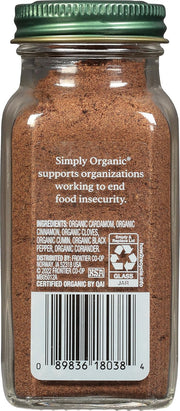 Simply Organic Ground Ginger Root, 1.64 Ounce, Non ETO, Non Irradiated, Non GMO, Complements Both Sweet & Savory Dishes