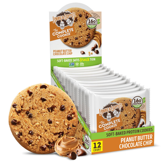 Lenny & Larry's The Complete Cookie, Chocolate Chip, Soft Baked, 16g Plant Protein, Vegan, Non-GMO, 4 Ounce Cookie (Pack of 12)