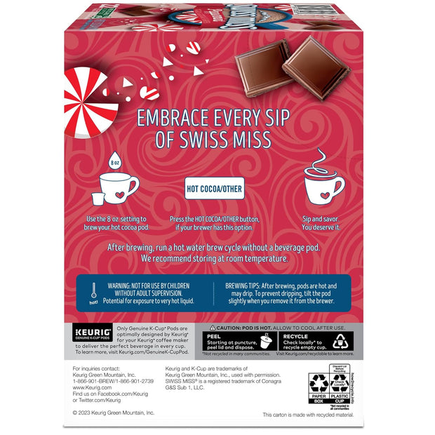 Swiss Miss Milk Chocolate Hot Cocoa, Single-Serve Keurig K-Cup Pods, Hot Chocolate, 44 Count