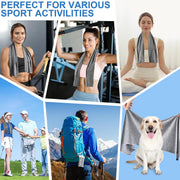 Pleneal Cooling Towels - 6 Pack Cooling Towel (40"x12"), Ice Gym Towels for Working Out, Microfiber Cool Towel for Neck and Face, Yoga Towel for Home Gym, Workout & More Activities