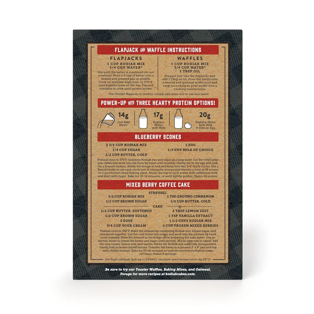 Kodiak Cakes Power Cakes, Pancake & Waffle Mix, Blueberry, High Protein,100% Whole Grains (Pack of 1), 18 Ounce