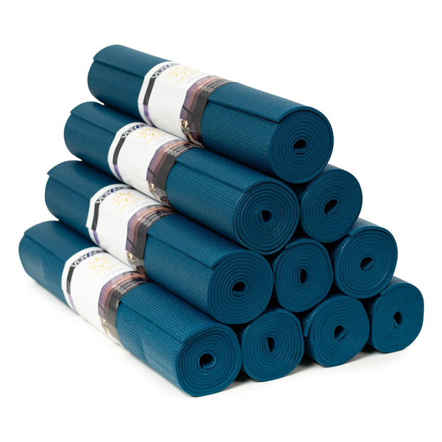 Sunshine Yoga Voyage Yoga Mat, 10 Pack, 72" x 24" Professional Studio and Gym Bulk Yoga Mats, 5mm Thick, Durable, Anti-Tear, Non Slip Fitness and Exercise Mats