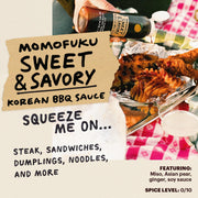 Momofuku Sweet & Savory Korean BBQ Sauce with Soy Sauce, Fresh Ginger, & Pear for Stir Fry, Barbecue, and Marinade; Galbi Style with Smoky, Savory-Sweet Flavor
