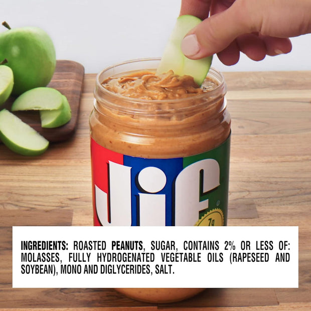 Jif Extra Crunchy Peanut Butter, 40 Ounces, 7g (7% DV) of Protein per Serving, Packed with Peanuts for Extra Crunch, No Stir Peanut Butter