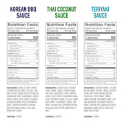 Kevin's Natural Foods Paleo Simmer Sauce Variety Pack - Stir-Fry Sauce, Gluten Free, No Preservatives, Non-GMO - 3 Pack (Teriyaki/Thai Coconut/Korean BBQ)