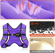 Weighted Vest, 6lb/8lb/12lb/16lb/20lb/25lb/30lb Weight Vest for Men Women, Body Weight Vests Adjustable with Reflective Stripe for Strength Training, Running, Training Workout, Jogging, Walking