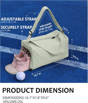 Small Gym Bag for Women with Shoes Compartment, Stylish Duffle Travel Bag for Plane, Lightweight Duffle Bag for Women & Men, Sport Gym Tote Bag with Wet Pocket for Yoga, Pilates, Swimming