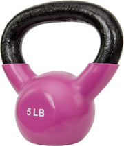 Sunny Health & Fitness Vinyl Coated Kettlebell for Strength Weight Training & Swinging Exercise - In 5, 10, 15, 20, 25 Pound