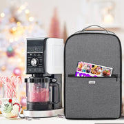 LUXJA Dust Cover Compatible with Ninja CREAMi NC501, NC301, NC299AMZ, Ice Cream Maker Dust Cover Compatible with Ninja Ice Cream Maker Machine with Accessories Pockets, Gray