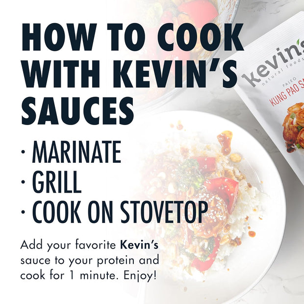 Kevin's Natural Foods Korean BBQ Sauce - Paleo Simmer Stir-Fry Sauce, Gluten Free, No Preservatives, Non-GMO - 3 Pack (Korean BBQ)