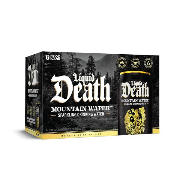 Liquid Death Sparkling Mountain Water 6pk, 12 FZ