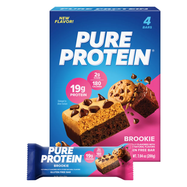 Pure Protein Fruity PEBBLES™ Protein Bars – 20g Protein, 3g Sugar, 190 Calories (4 count) Low Sugar* High Protein Snack – Gluten Free - Perfect for a Healthy Snack.