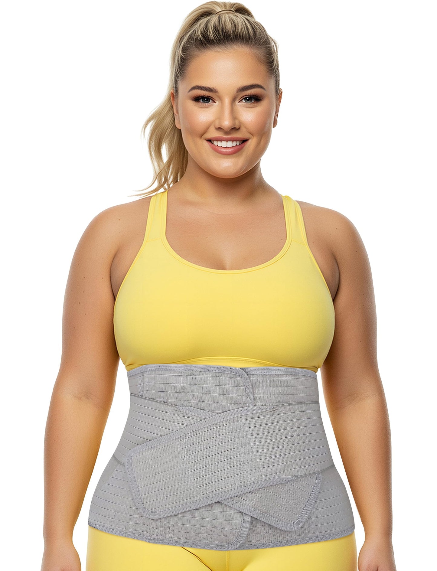 Abdominal Binder Post Surgery Tummy Tuck - Postpartum Belly Band Wrap | Post C Section Belly Binder Recovery | Stomach Compression Hernia Belt For Men or Women After Pregnancy, Hysterectomy S/M