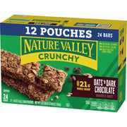 Nature Valley Crunchy Granola Bars, Oats 'n Dark Chocolate, 24 Bars, 17.88 OZ (12 Pouches)