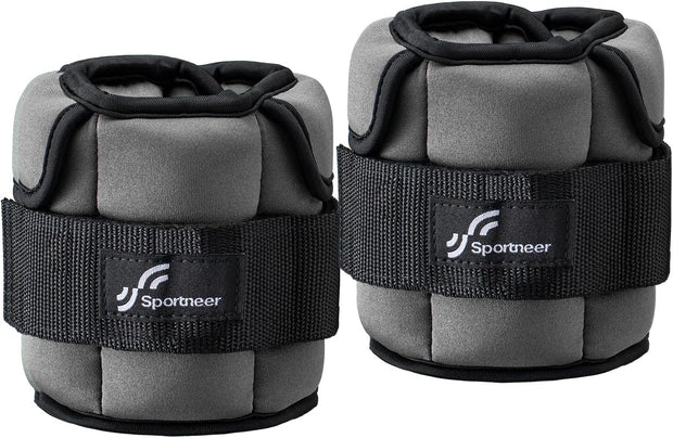 Sportneer Upgrade Adjustable Ankle and Wrist Weights for Women and Men 1-7 lbs / 1-10 lbs Set | Comfortable, Secure Fit for Walking, Running, Fitness, Physical Therapy, Home Gym
