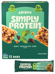 Simply Protein - Lemon Coconut Crispy Bars - Plant Based Protein Bars - Low Carb, Low Sugar, High Fiber - 13g Protein, 2g Sugar, 7g Fiber - Vegan, Gluten Free, Non GMO, Kosher - 24 Bars