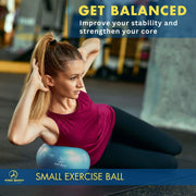 ProBody Pilates Small Exercise Ball - 9 Inch Workout Ball for Stability, Barre, Yoga, Core & Physical Therapy