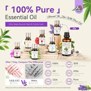 SAVILAND Cuticle Oil with Essential Oil - Nail Oil for Growth Strength Scented Essential Oils for Nails, Diffuser, Humidifiers, Skin Care, Massage, Laundry, DIY Candle, Soap Making for Women