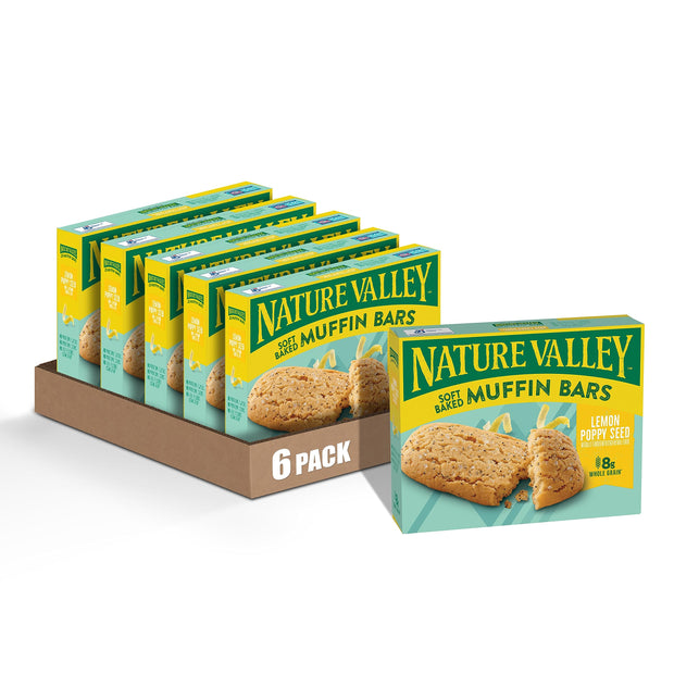 Nature Valley Soft Baked Muffin Bars, Blueberry, Snack Bars, 10 Bars, 12.4 oz