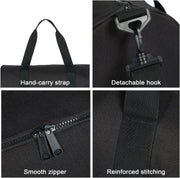 Small Gym Bag Duffel Bag for Women Men Fitness Sports Bag Workout Adjustable Detachable Shoulder Strap Lightweight Carry on Travel Duffle Bag (Black, 15" / Mini / 12L)