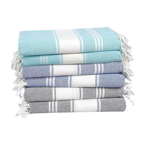 LANE LINEN 6 Pack Oversized Pre-Washed Lightweight Quick Dry Coral Beach Towels - 39"x71"