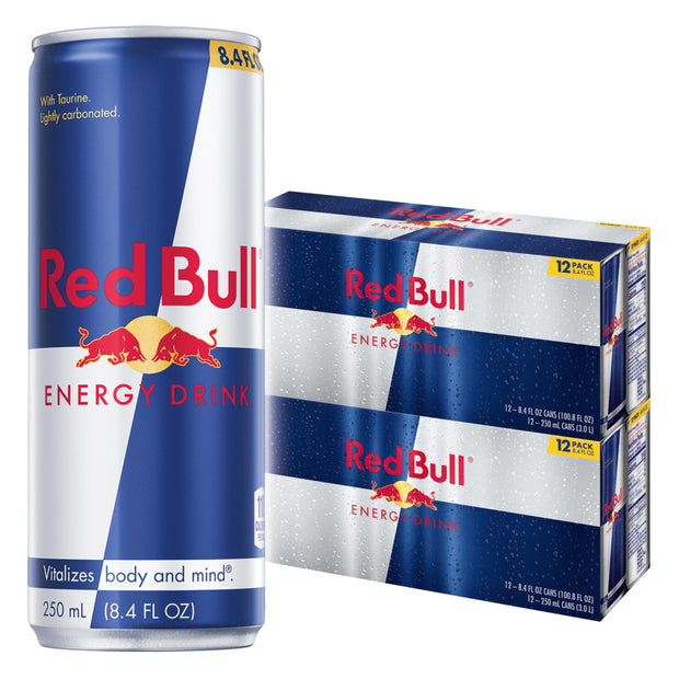 Red Bull Energy Drink with 151mg Caffeine plus Taurine & B Vitamins, 16 Fl Oz, Pack of 12 Cans