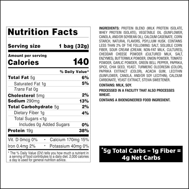 Quest Nutrition Loaded Taco Tortilla Style Protein Chips, 19g Protein, 4g Net Carb, Low Carb, Gluten Free, 1.1 oz (Pack of 4)