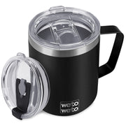 WETOWETO 14 oz Coffee Mug, Vacuum Insulated Camping Mug with Lid, Double Wall Stainless Steel Travel Tumbler Cup, Thermal Coffee Mug, Powder Coated Navy Blue